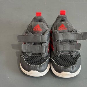 Adidas Kids Black and Red Sneakers